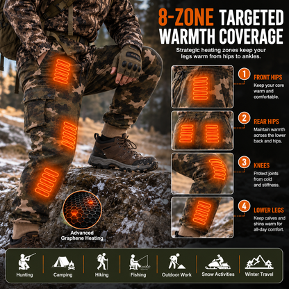 LITEGUEST 8-Zone Heated Hunting Cargo Pants | 3-Zone Heat Control