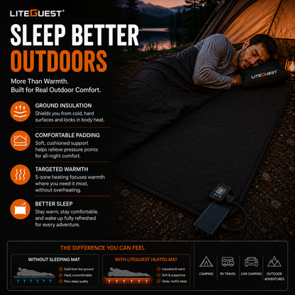 LITEGUEST USB Heated Sleeping Mat | Camping Sleeping Pad