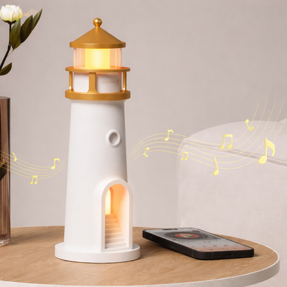 Moon Projection Night Light Lighthouse Lamp Motion Sensor Dimmable Bluetooth Gift