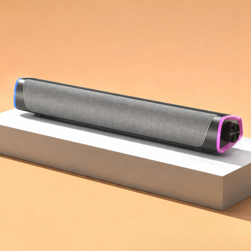 4D Computer Bluetooth Speaker Bar – Stereo Sound Subwoofer for PC, Laptop & Mac