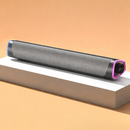 4D Computer Bluetooth Speaker Bar – Stereo Sound Subwoofer for PC, Laptop & Mac