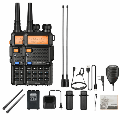 8W Multi Band Walkie Talkie Long Range Two Way Radio USB C Handheld