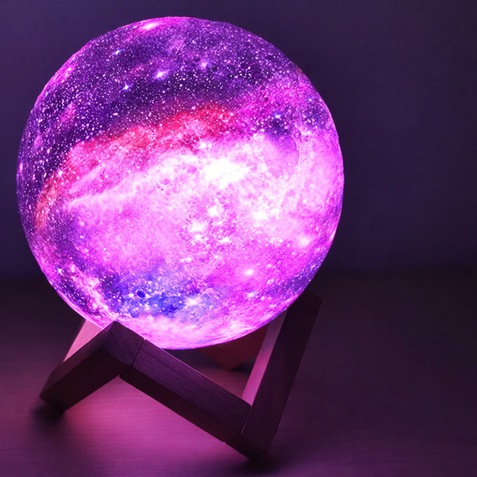 Lámpara de luna 3D LED Luz de noche 16 colores Control remoto Recargable Lámpara de regalo para decoración de dormitorio