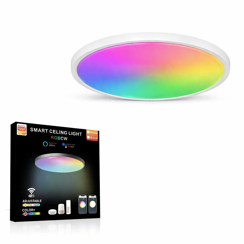 Smart WiFi RGB Ceiling Light 24W App Control Alexa Google Home Bedroom Lamp