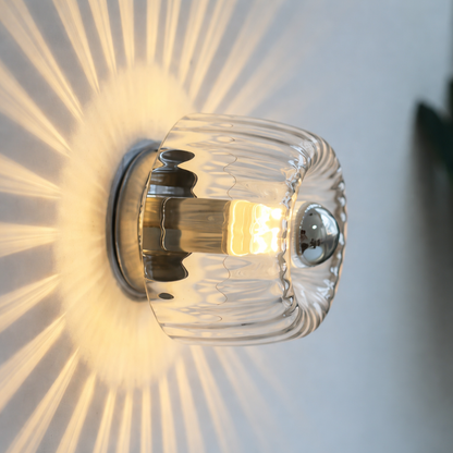 LED Bauhaus Glass Wall Lamp Nordic Retro Modern Living Room Hallway Light