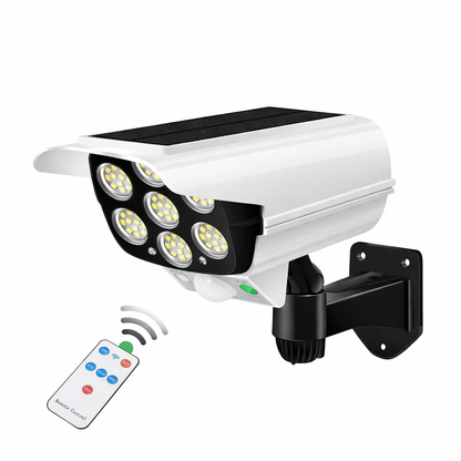 2000LM Solar Motion Sensor Outdoor LED Security Floodlight Wireless 77LED Light