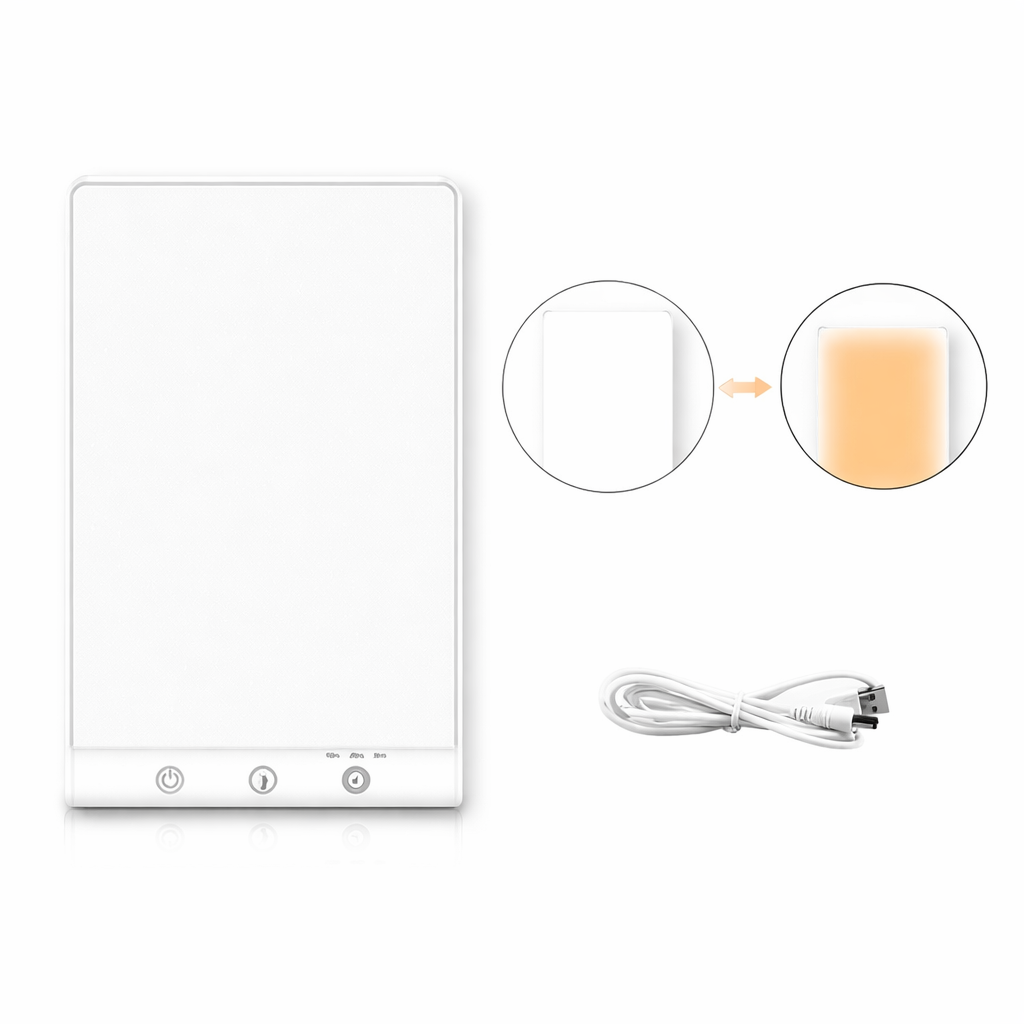 10000 Lux SAD Light Daylight Therapy Lamp Touch Dimmable UV-Free Happy Mood Light