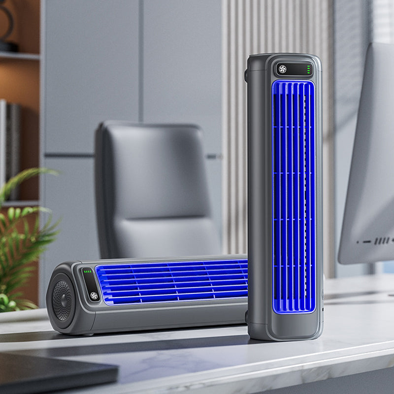 Portable Air Conditioner Fan Rechargeable Wall Mount Cooling Fan 2000mAh