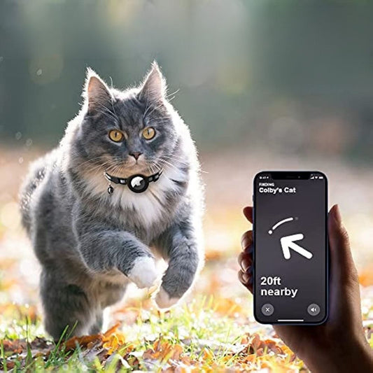 Reflective Cat Collar with GPS Tracker Holder Breakaway Safety Collar