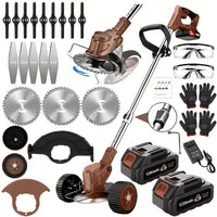 Cordless Electric Lawn Mower 2500W with 2 Batteries & 3 Blades