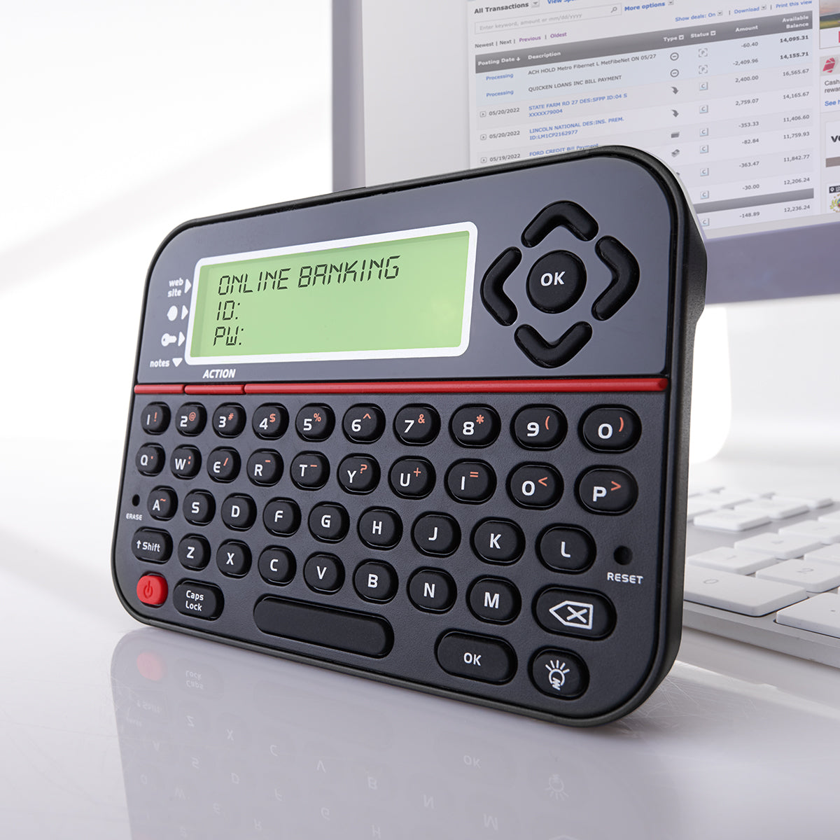 Compact Password Manager Vault for Secure Storage of 400 User IDs and Passwords with PIN Access