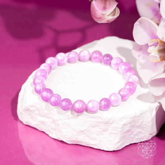 Le redémarrage du cœur – Bracelet en kunzite rose rare