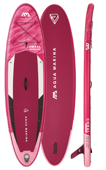 Aqua Marina CORAL 10'2" Inflatable Paddle Board All-Around Advanced SUP