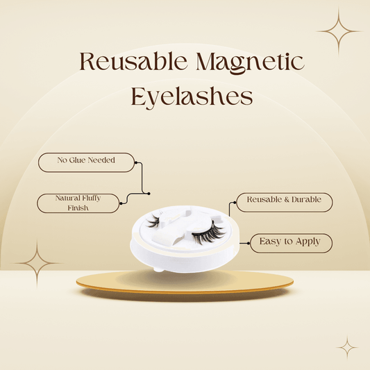 Reusable Magnetic Eyelashes Set Mink Lashes with Tweezers