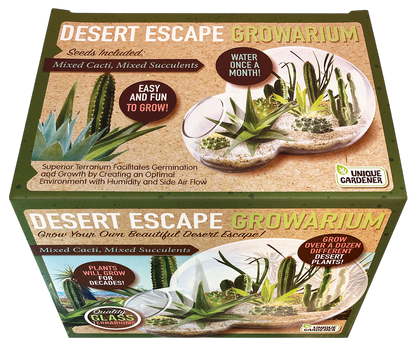 Desert Escape Growarium Succulent and Cacti Seed Terrarium Kit