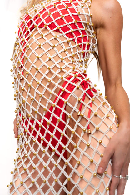 Long Crochet Beach Cover Dress