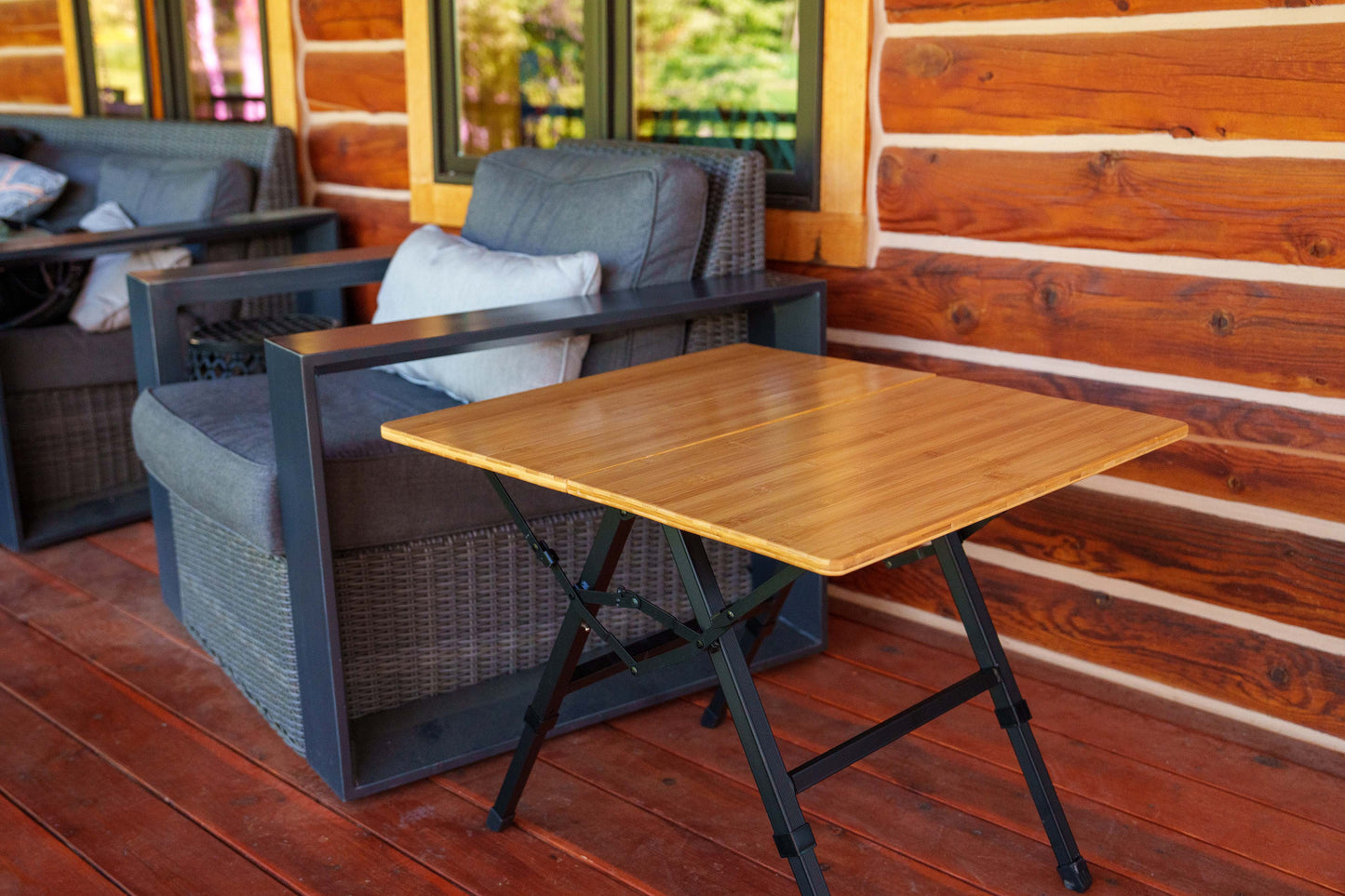 Mesa de camping plegable de bambú - Mountain Summit Gear