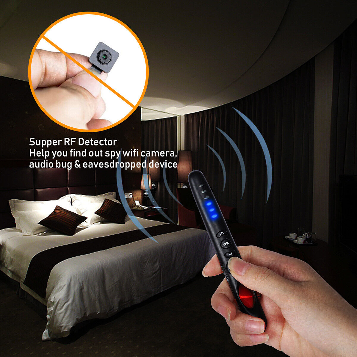 Hidden Camera Detector RF Signal Bug GPS Tracker Finder Device