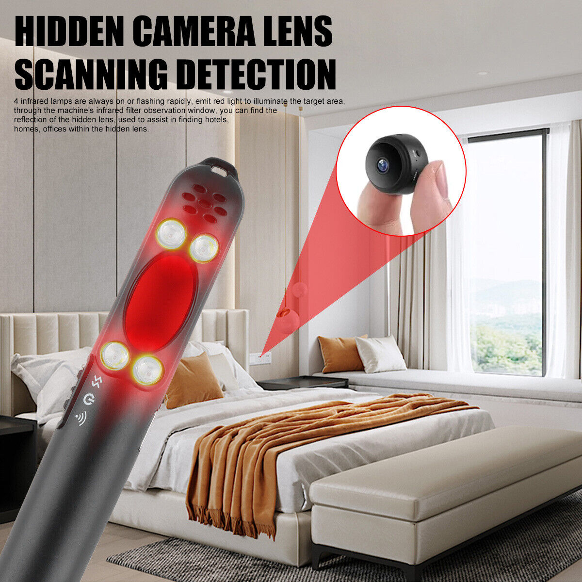 Hidden Camera Detector RF Signal Bug GPS Tracker Finder Device