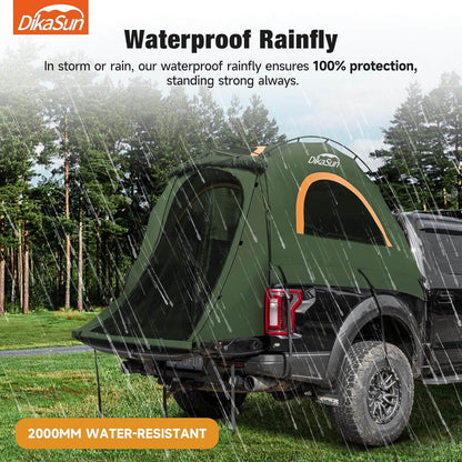 5.5-6.7ft Easy Setup Pickup Truck Bed Tent,Green