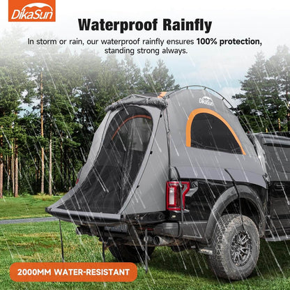 5.5-6.7ft Easy Setup Pickup Truck Bed Tent Gray