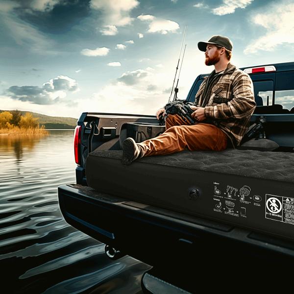DikaSun 6-6.5ft Mid Size Truck Bed Air Mattress,Grey