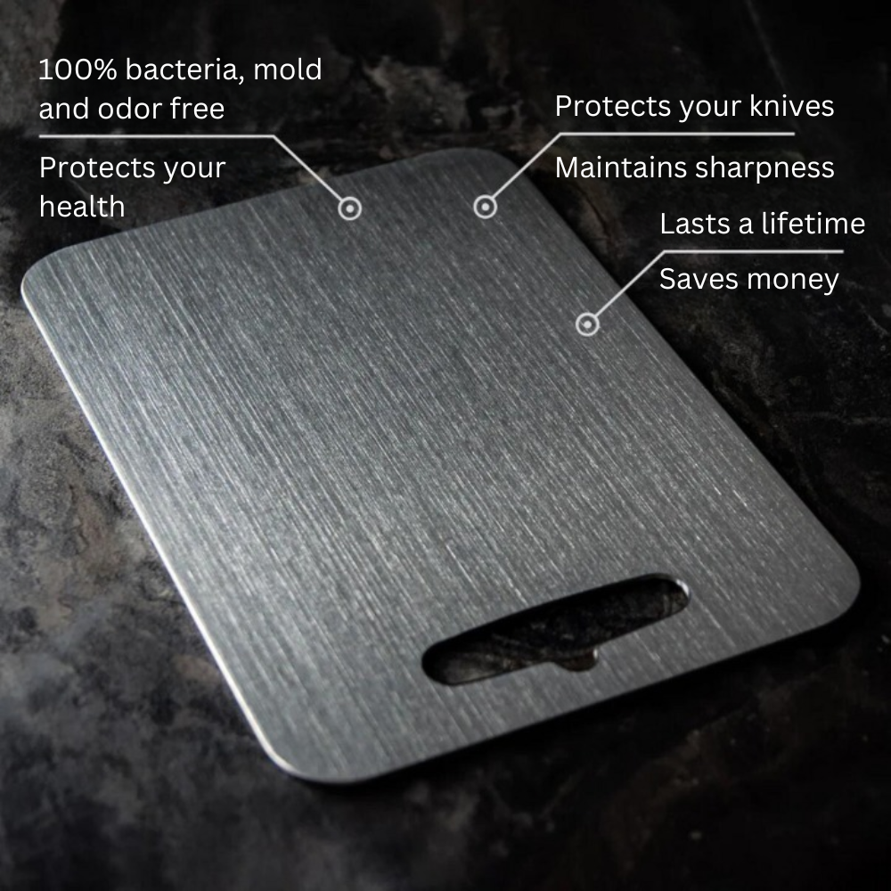 Titanium Cutting Board 100% Medical Grade Metal Kitchen Chopping Board