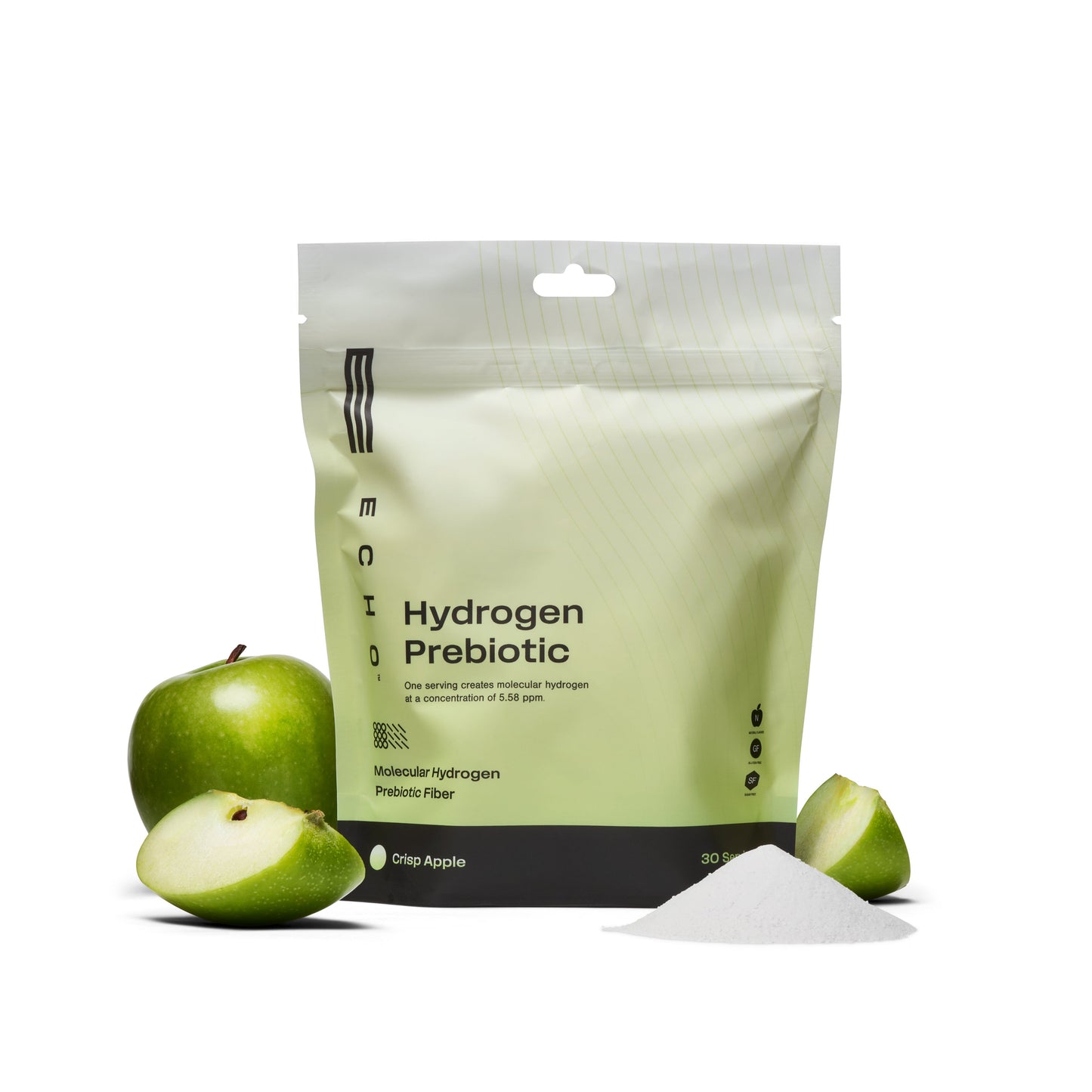 Echo Hydrogen Sobres Prebióticos - Hidrógeno Molecular + Soporte para la Salud Intestinal (30 unidades)