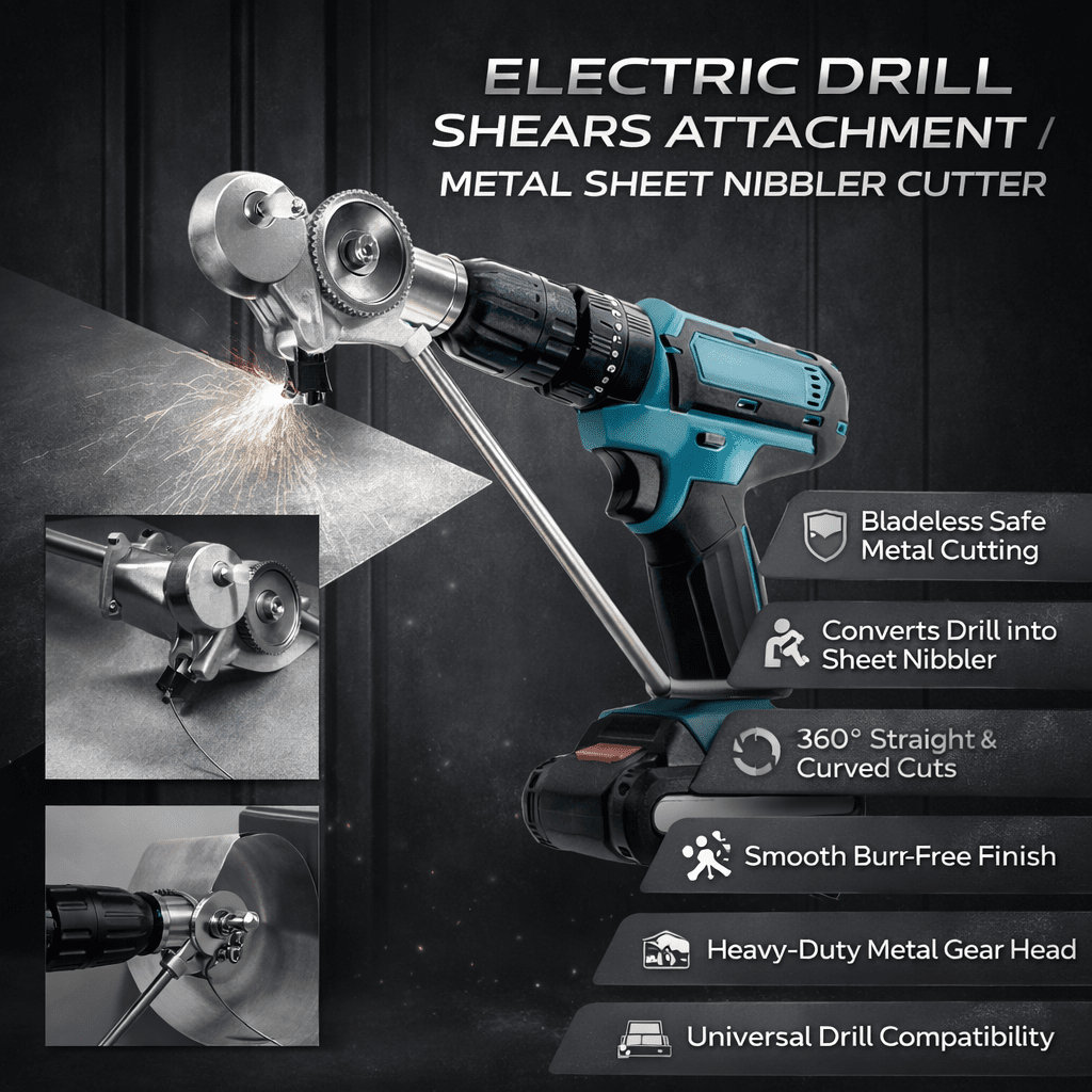 Drill Attachment Sheet Metal Cutter Nibbler Tool for Electric Drill