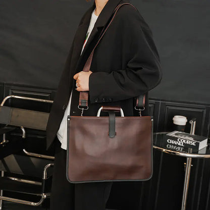 Attaché-case en cuir Crazy Horse