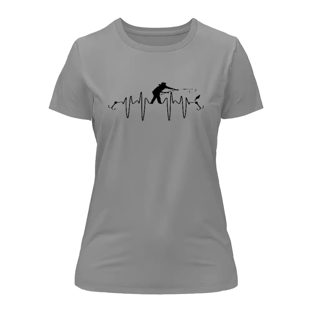 Fishing Heartbeat T-Shirt for Women