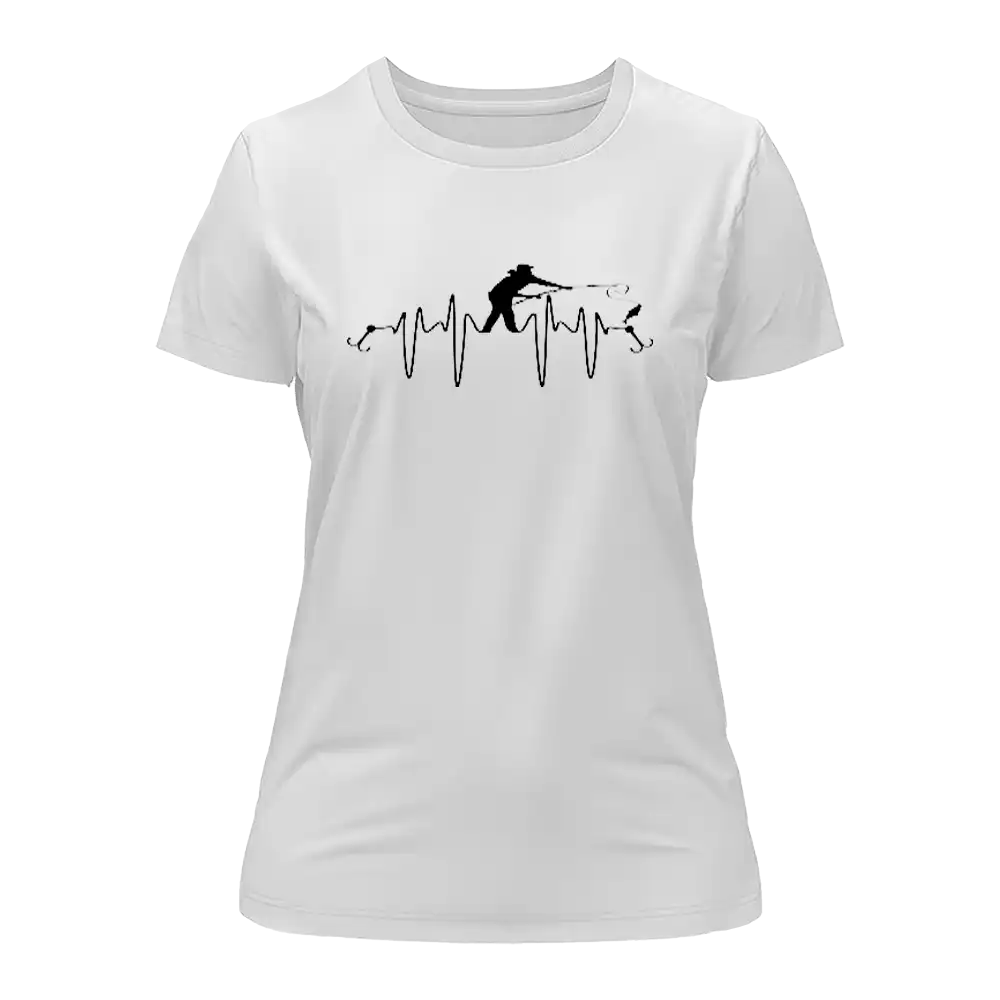 Fishing Heartbeat T-Shirt for Women