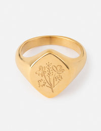 Bague Sceau Fleurie