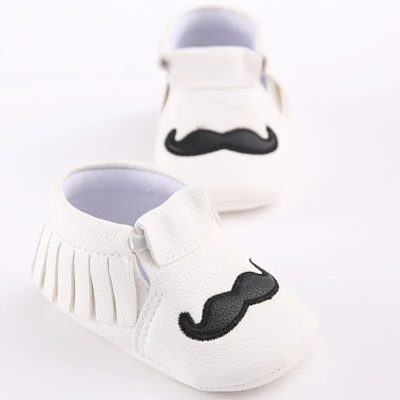 Infant Soft Sole Mustache Walker Shoes