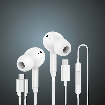 Wired Earbuds with Microphone - In-Ear Headphones for iPhone 15 16 and 17 Series