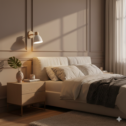Modern Minimalist Wooden Cone Wall Sconce LED E27 Wall Light