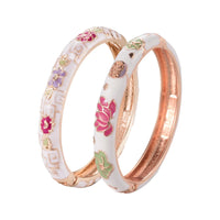 Cloisonne Gold Plated Cuff Bangle