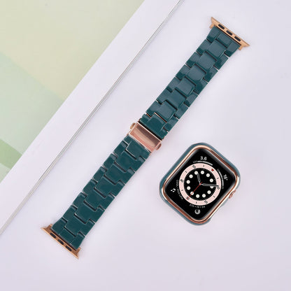 Bracelet en résine avec étui pare-chocs pour Apple Watch 40mm et 44mm