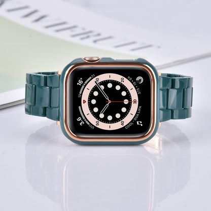 Bracelet en résine avec étui pare-chocs pour Apple Watch 40mm et 44mm
