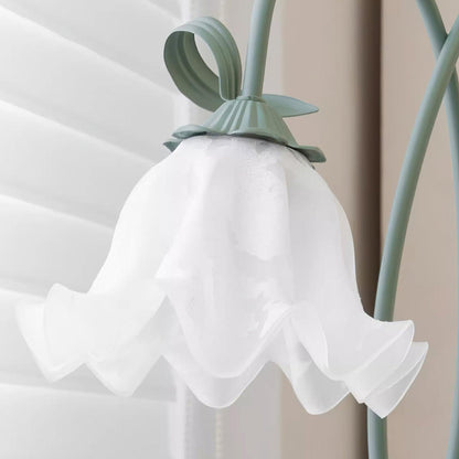 Calla Flower Floor Lamp Matte Green Floral Standing Light