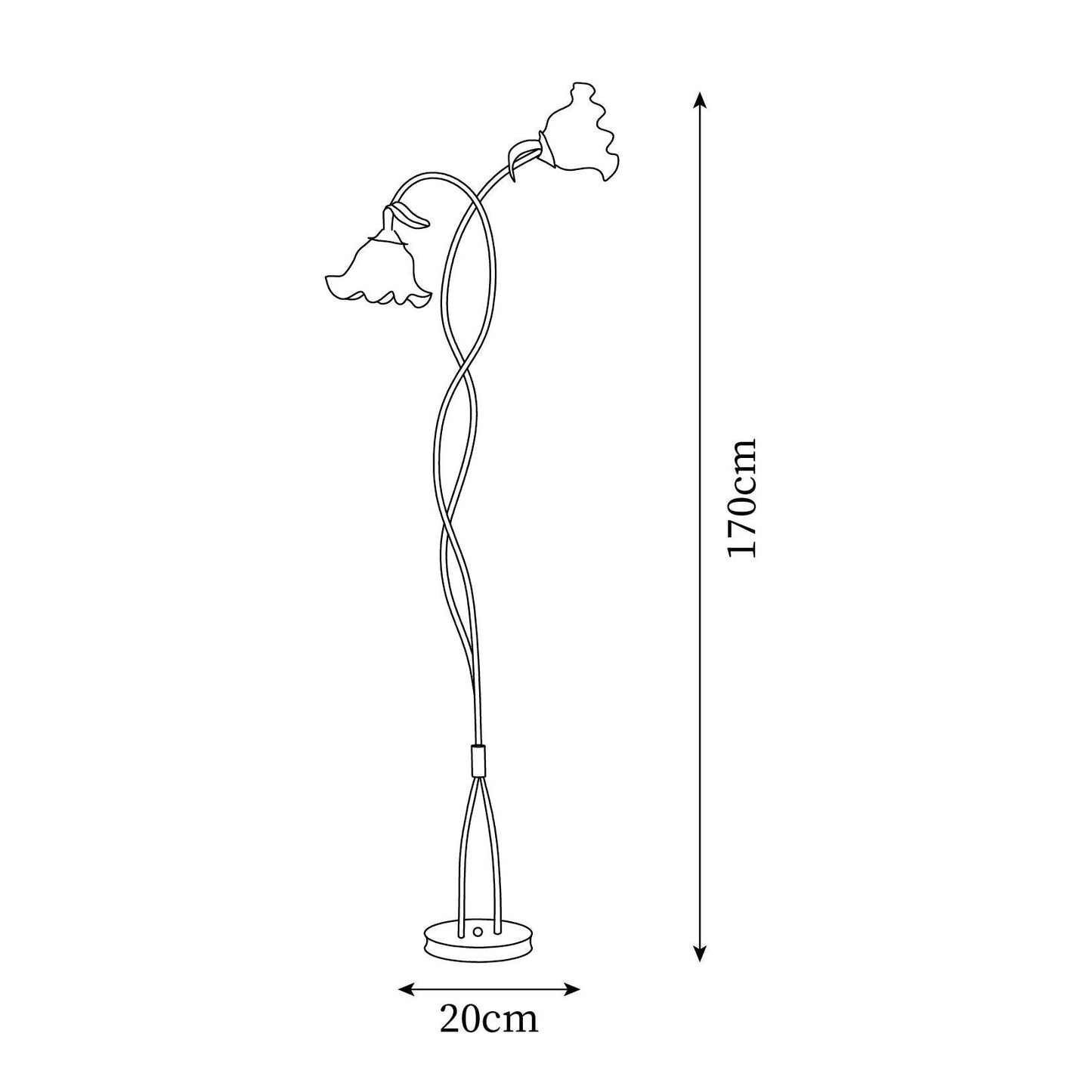 Calla Flower Floor Lamp Matte Green Floral Standing Light