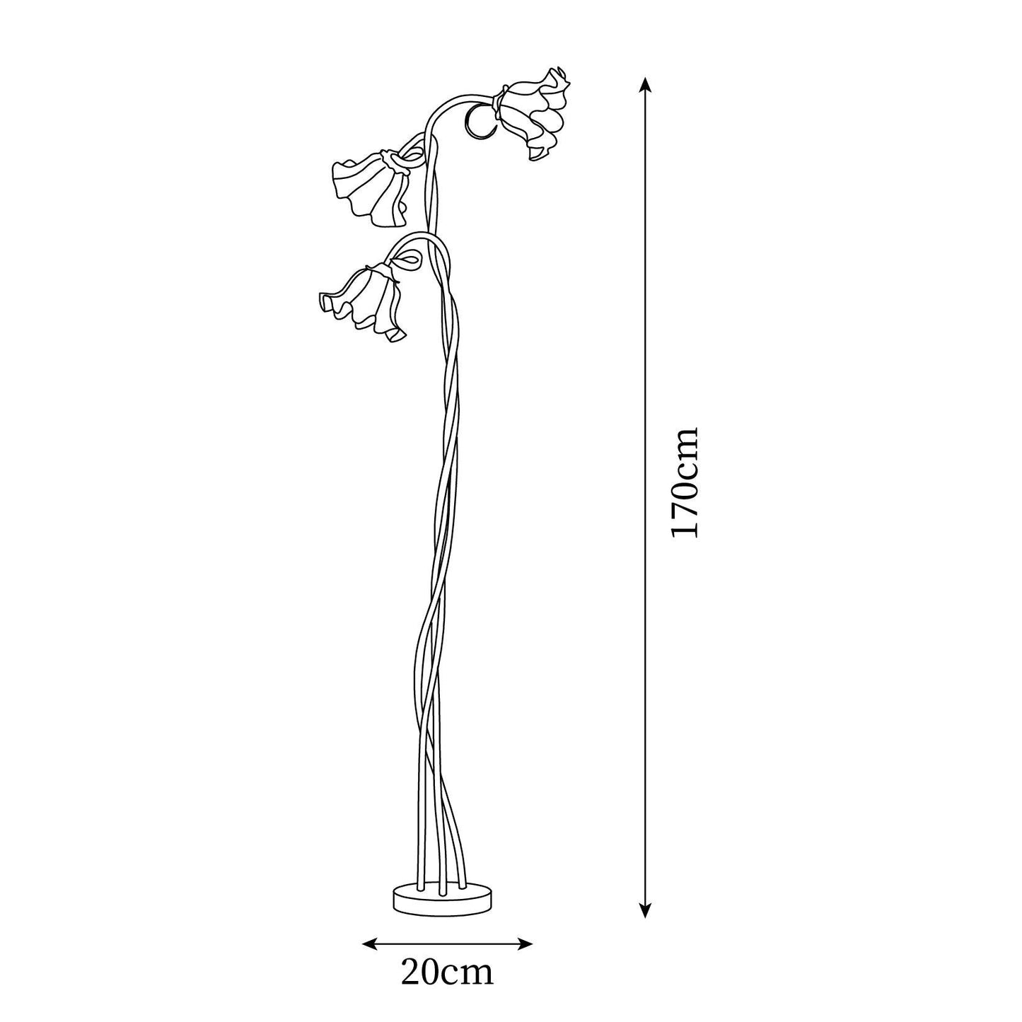 Calla Flower Floor Lamp Matte Green Floral Standing Light