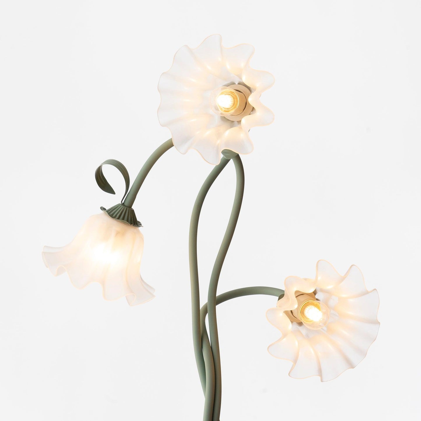 Calla Flower Floor Lamp Matte Green Floral Standing Light
