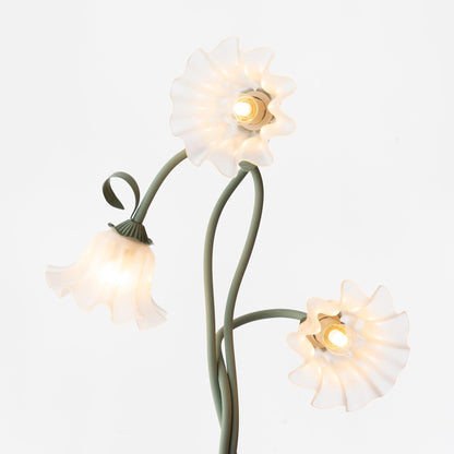 Calla Flower Floor Lamp Matte Green Floral Standing Light