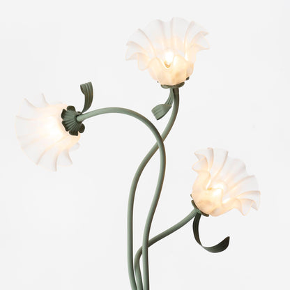 Calla Flower Floor Lamp Matte Green Floral Standing Light