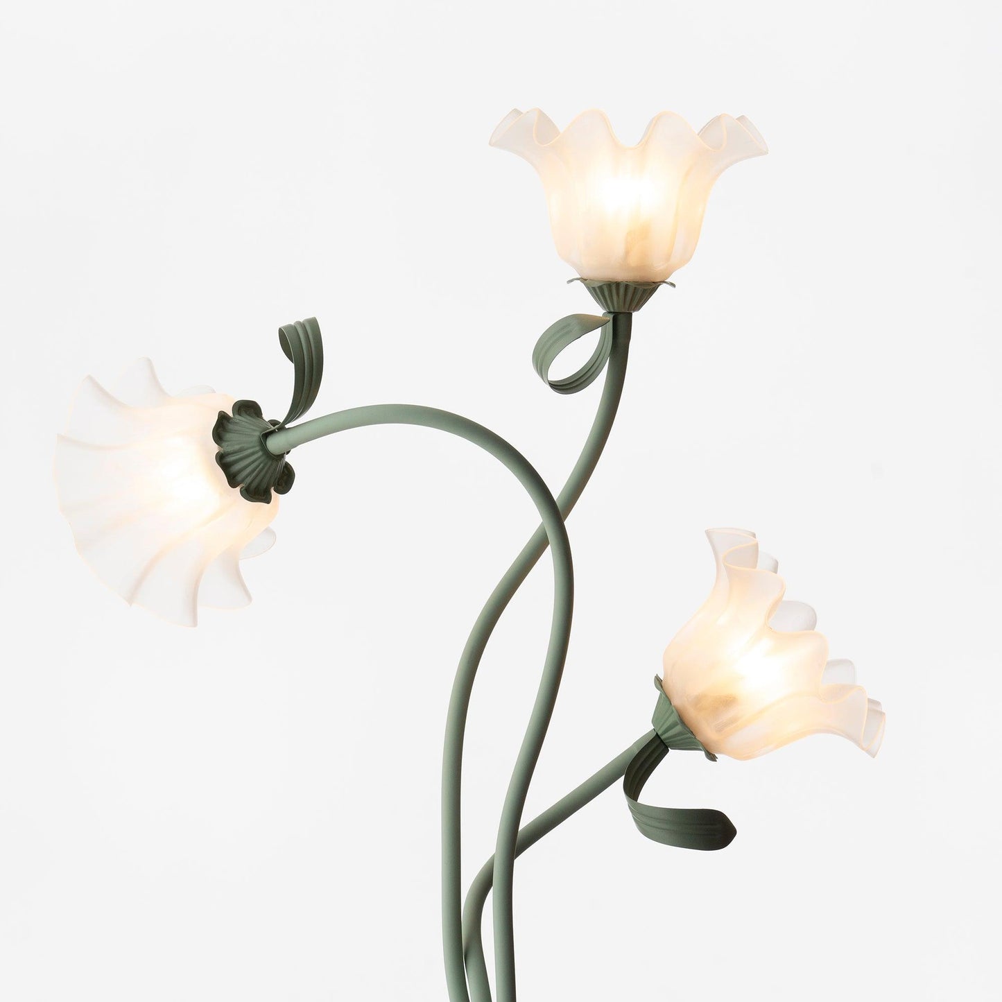 Calla Flower Floor Lamp Matte Green Floral Standing Light