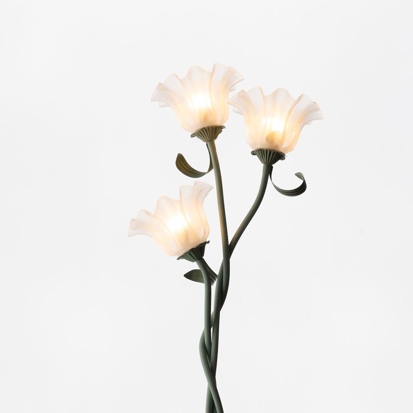 Calla Flower Floor Lamp Matte Green Floral Standing Light