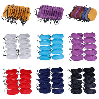 10 Pcs Comfortable Sleep Eye Mask | Light Blocking Blindfold for Travel & Night Sleep
