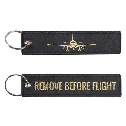 5 PCS Remove Before Flight Woven Keychains | Aviation Gift Luggage Tag Set