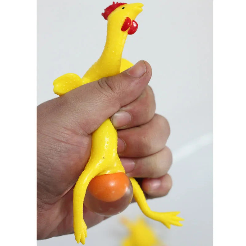 Squeeze Laying Egg Chicken Toy Keychain | Funny Antistress Fidget Gift